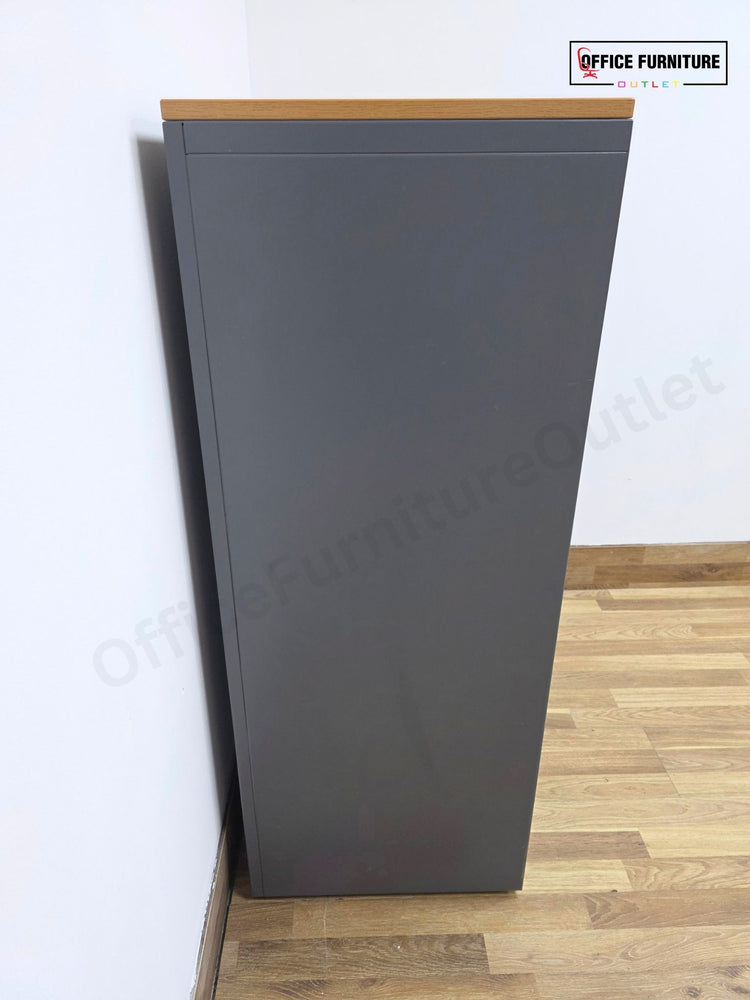 Triumph Mid-Level Tambour Oak Top Office Storage Cabinet (ST79)