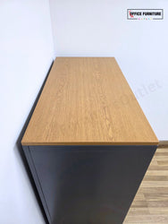 Triumph Mid-Level Tambour Oak Top Office Storage Cabinet (ST79)