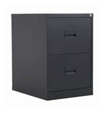 Two Drawer Filing Cabinet – Black