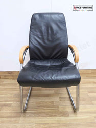 Vitra Meeting Table & 6 Zante Leather Meeting Chairs