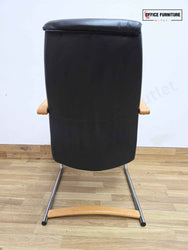 Vitra Meeting Table & 6 Zante Leather Meeting Chairs