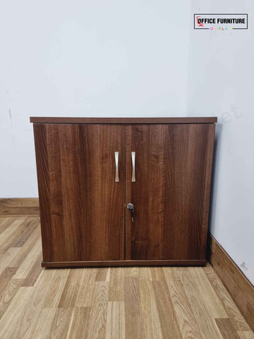 Walnut Low-Level Double Door Cabinet (A)