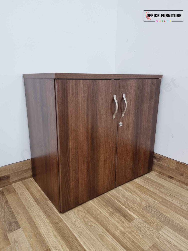 Walnut Low-Level Double Door Cabinet (D)