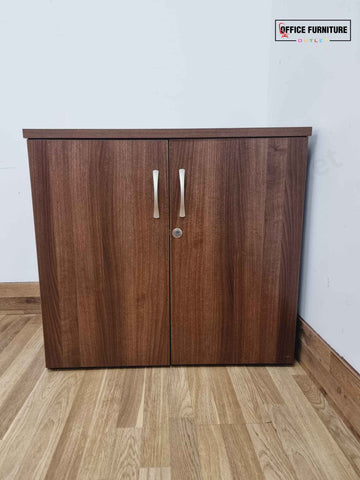 Walnut Low-Level Double Door Cabinet (D)