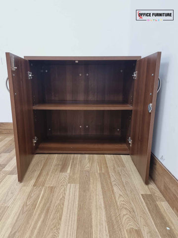 Walnut Low-Level Double Door Cabinet (D)