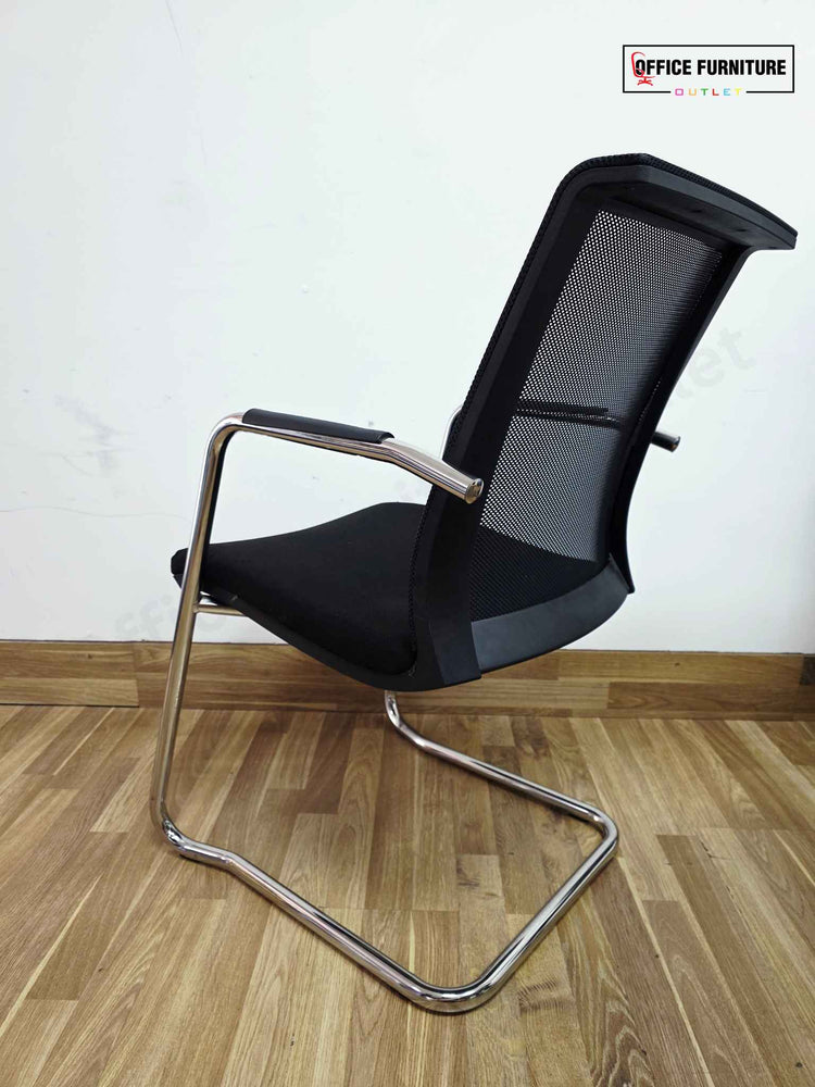 Ten Person Black Glass Boardroom Table with Narbutas Chairs