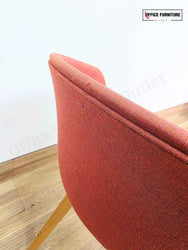 Set of 2 Burnt Orange Tub Chairs (Grade B - Light Rips on Backs)