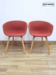 Set of 2 Burnt Orange Tub Chairs