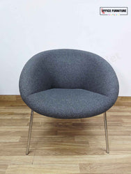 Walter Knoll 369 Armchair – Tub Chair in Grey Fabric (Pair)