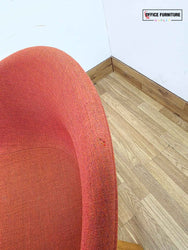Set of 2 Burnt Orange Tub Chairs (Grade B - Light Rips on Backs)