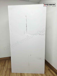 Tall White Metal Tambour Cabinet with Four Shelves (ST25)