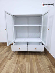 Metal Storage Cabinet – Double Doors & Drawers (ST55)