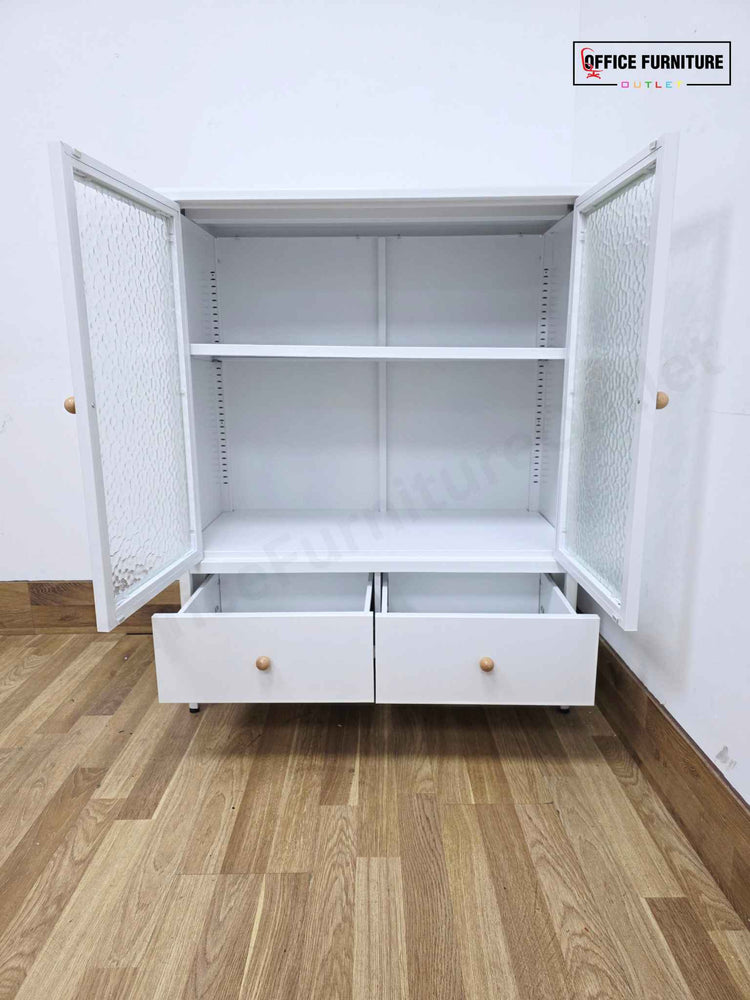Metal Storage Cabinet – Double Doors & Drawers (ST55)