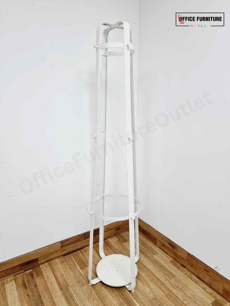 White Metal Coat & Umbrella Stand Rack