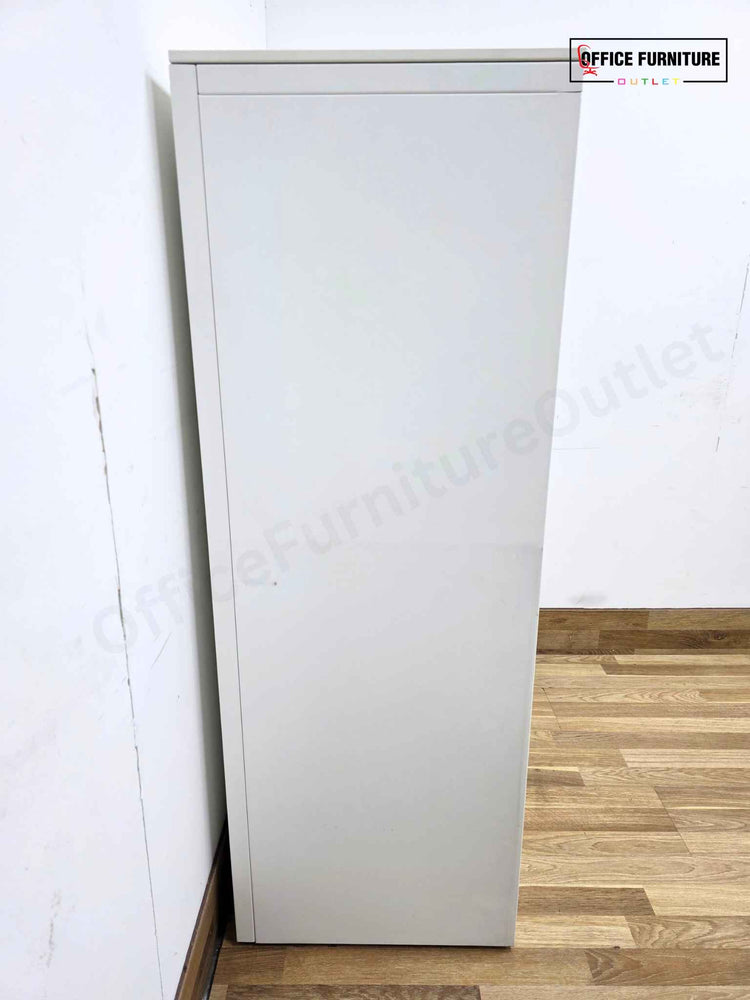 White Metal Mid-Height Office Storage Cabinet (ST65)