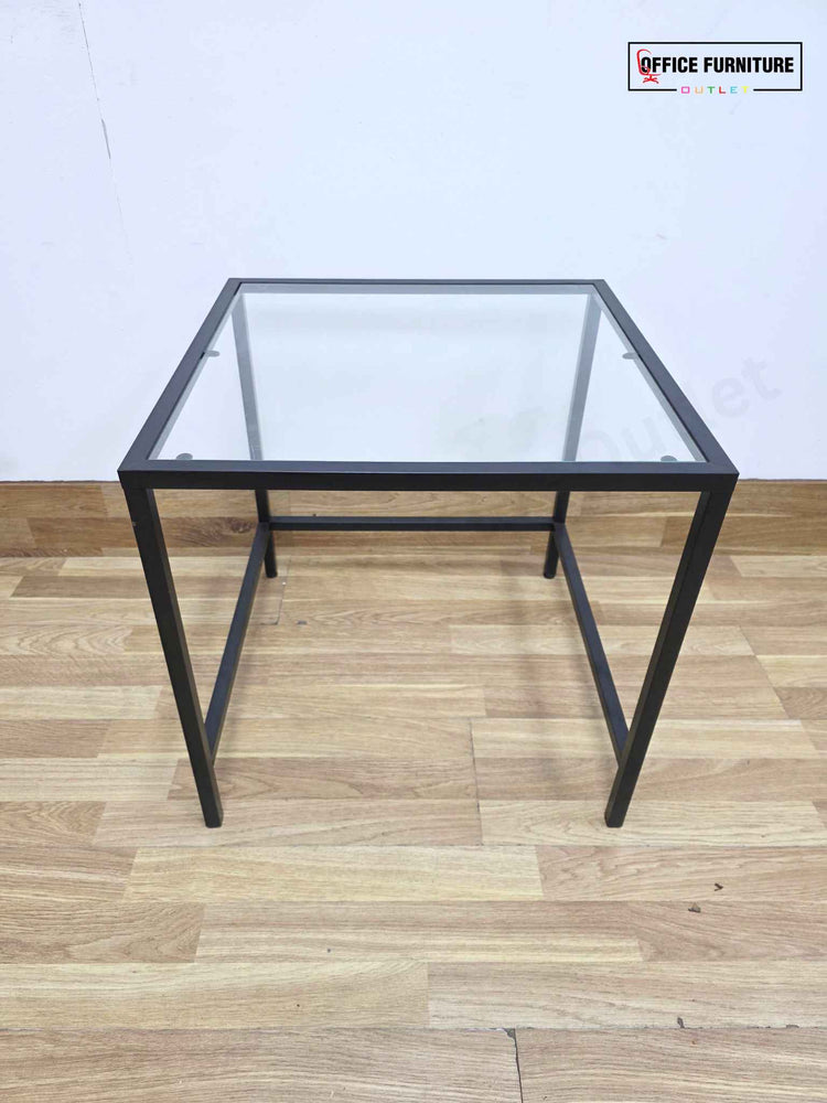 Small Glass Coffee Table With Black Metal Frame