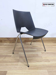 Black Strike Stackable Plastic Chair by Paolo Scagnellato