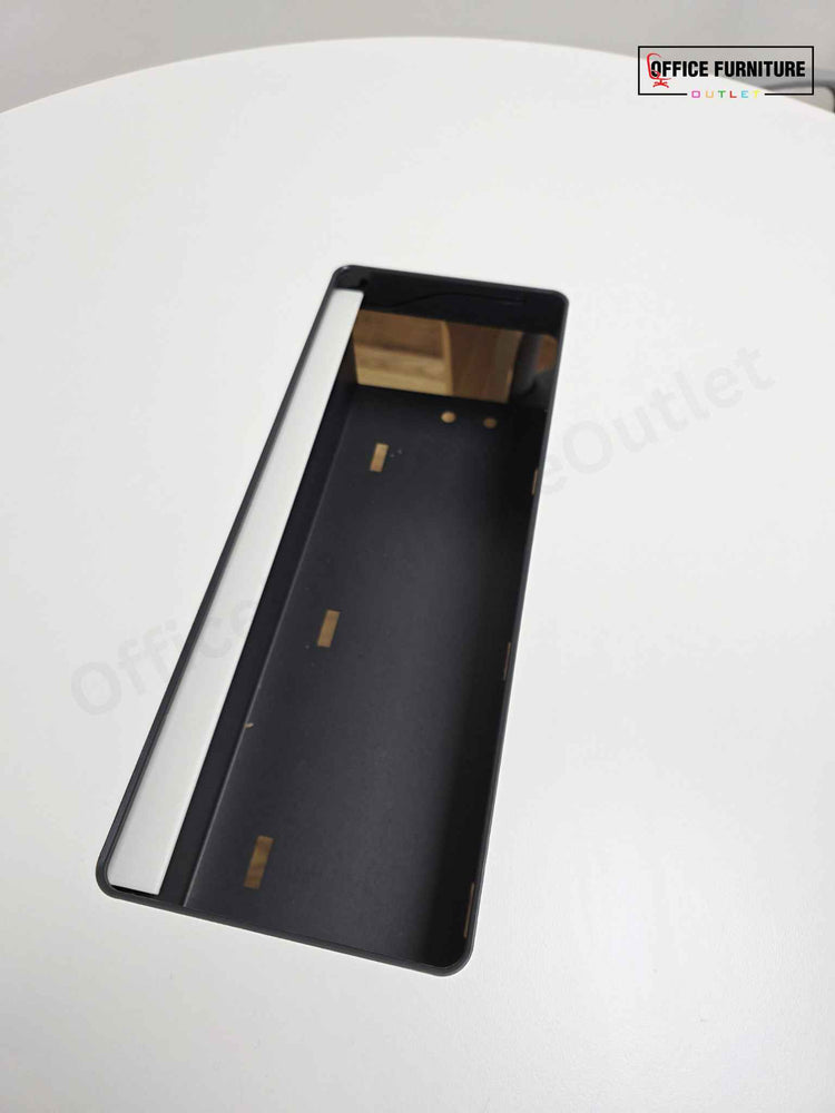 Steelcase Round Table with 2 Boss Design Mars Cantilever Armchairs