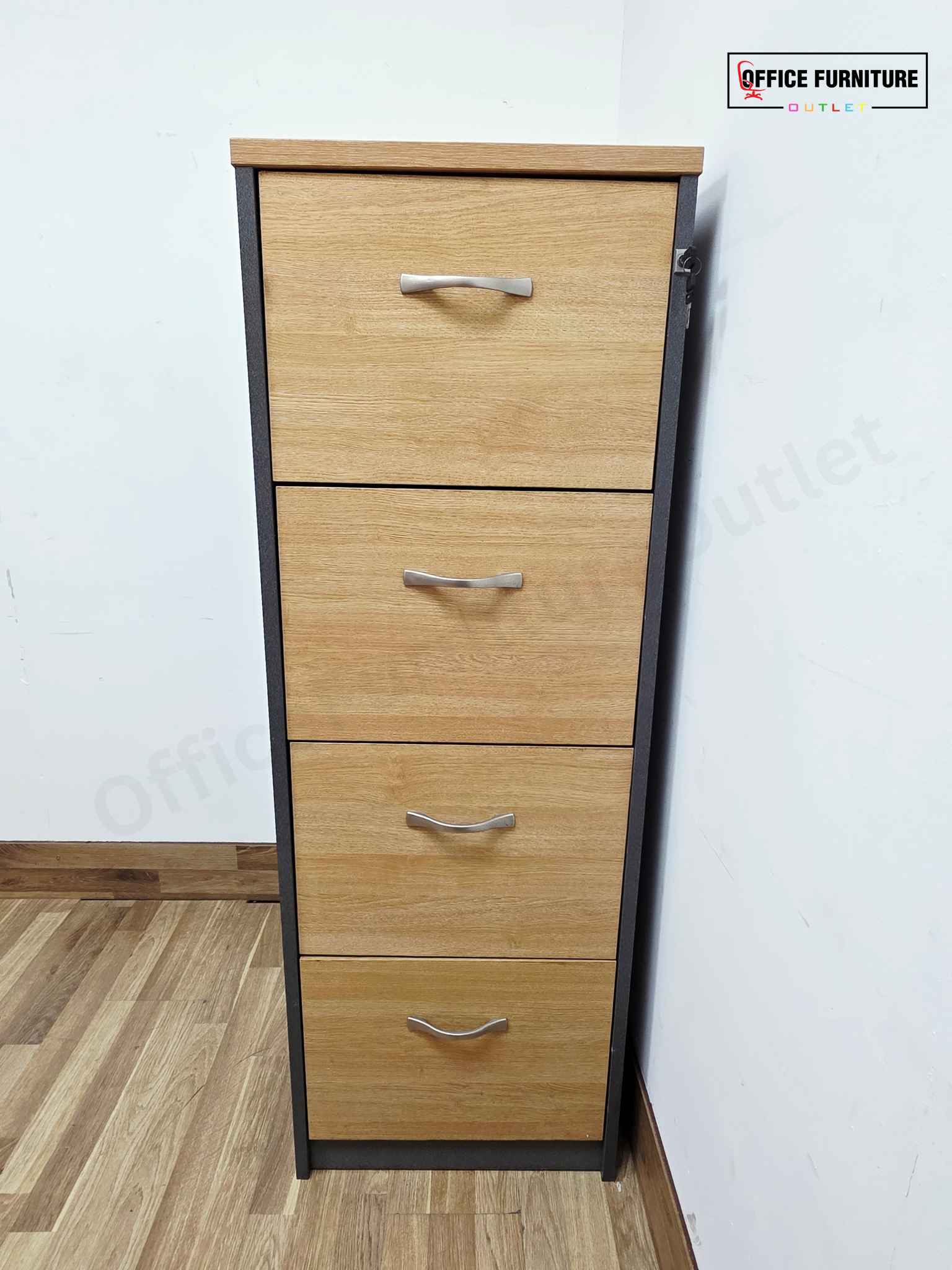 Four Drawer Wooden Filing Cabinet (ST46)