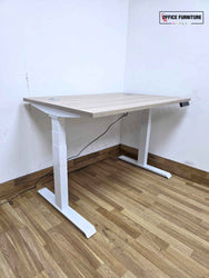 Electric Height Adjustable Desk 120x80cm – Light Grey Oak