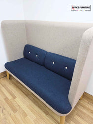 Orangebox Coze W02 High Back Work Sofa - Stone/Navy