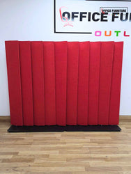 Set of 2 Red BuzziBlinds Classic Acoustic Screens