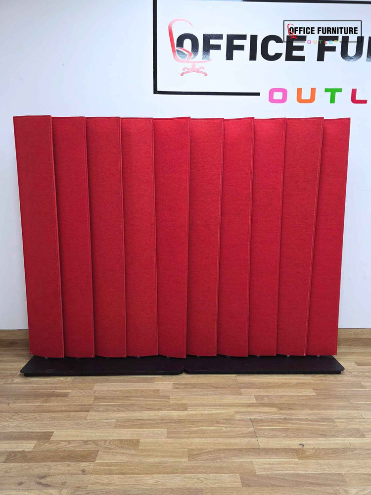 Set of 2 Red BuzziBlinds Classic Acoustic Screens