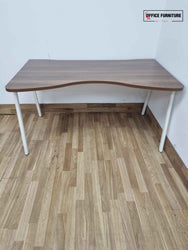 Double Wave Walnut Desk (140cm x 80cm)
