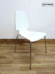 IKEA Rydeback Table with 4 Vilmar Chairs – White &  Orange Set