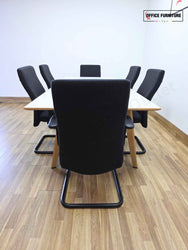 Steelcase Boardroom Table with Six Pledge Chairs