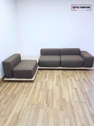 Offecct Left-Hand Corner Reception Sofa with Built-In Coffee Table