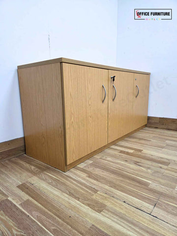 Oak Coloured Credenza Cabinet (ST64)