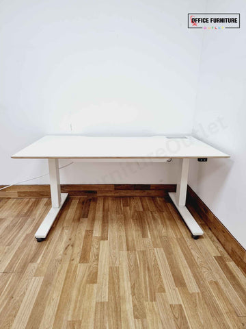 Height Adjustable Office Desk with Electric Extension Port (140cm x 80cm)