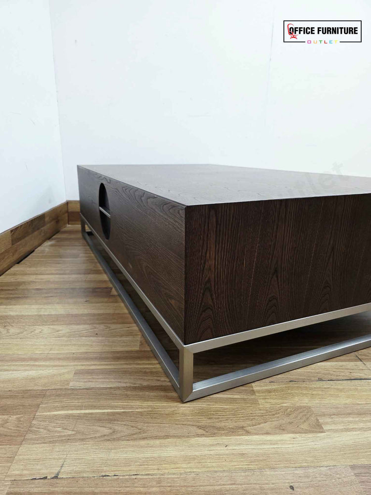 Dark Walnut Coffee Table with Storage Drawers (ST50)