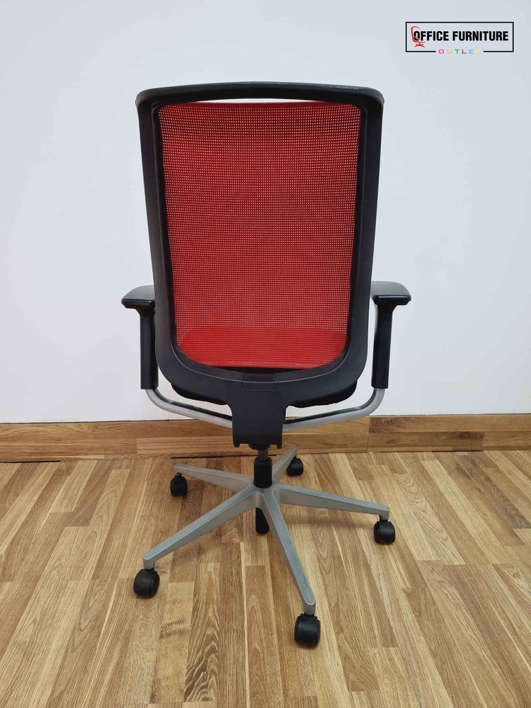 Steelcase Reply Air Swivel Chair - Red Mesh Back