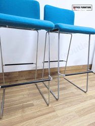 Orangebox Peak 03U Bar Stools Set of 2 Teal Office Stools