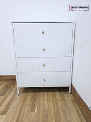 Sleek White Metal Chest of Drawers (ST54)