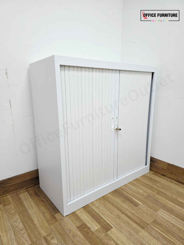 Mid-Level White Tambour Unit (ST36)