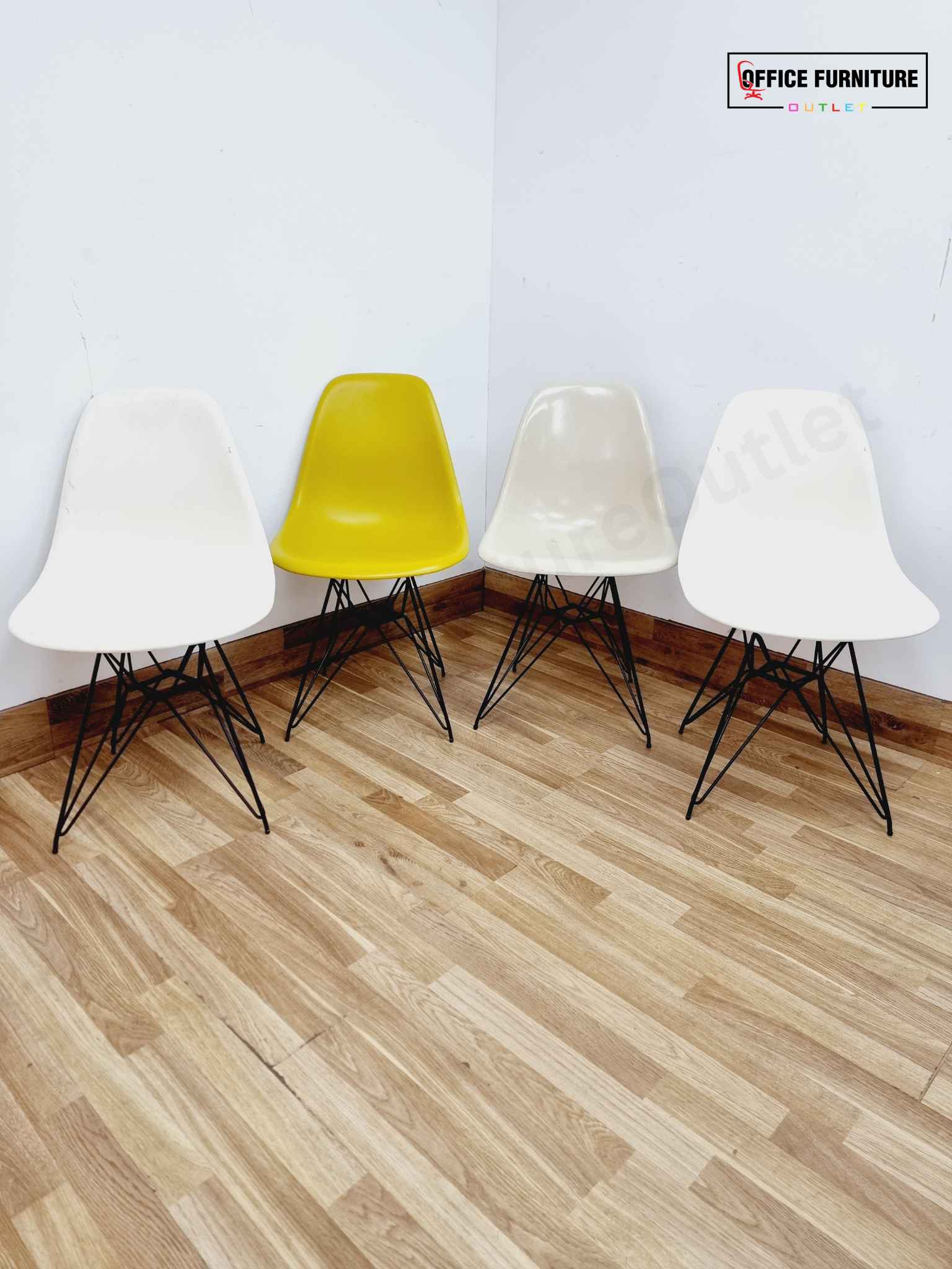 Set of 4 Genuine Vitra Eames DSR / Herman Miller Chairs