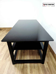 Modern Black Glass Side Table