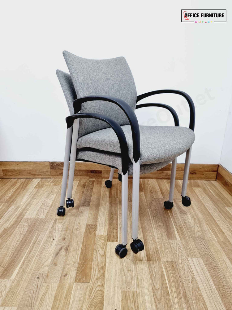 Set of Six Flip Top Tables with Fourteen Chairs
