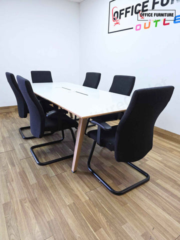 Steelcase Boardroom Table with Six Pledge Chairs