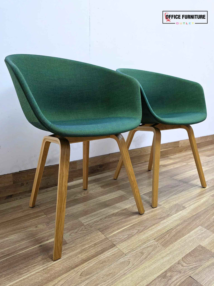 Set of 2 Dark Green Tub Chairs