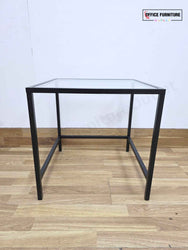 Small Glass Coffee Table With Black Metal Frame
