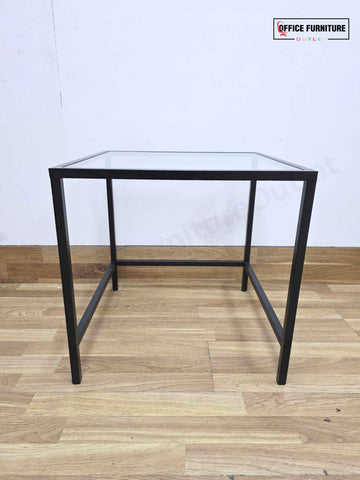 Small Glass Coffee Table With Black Metal Frame