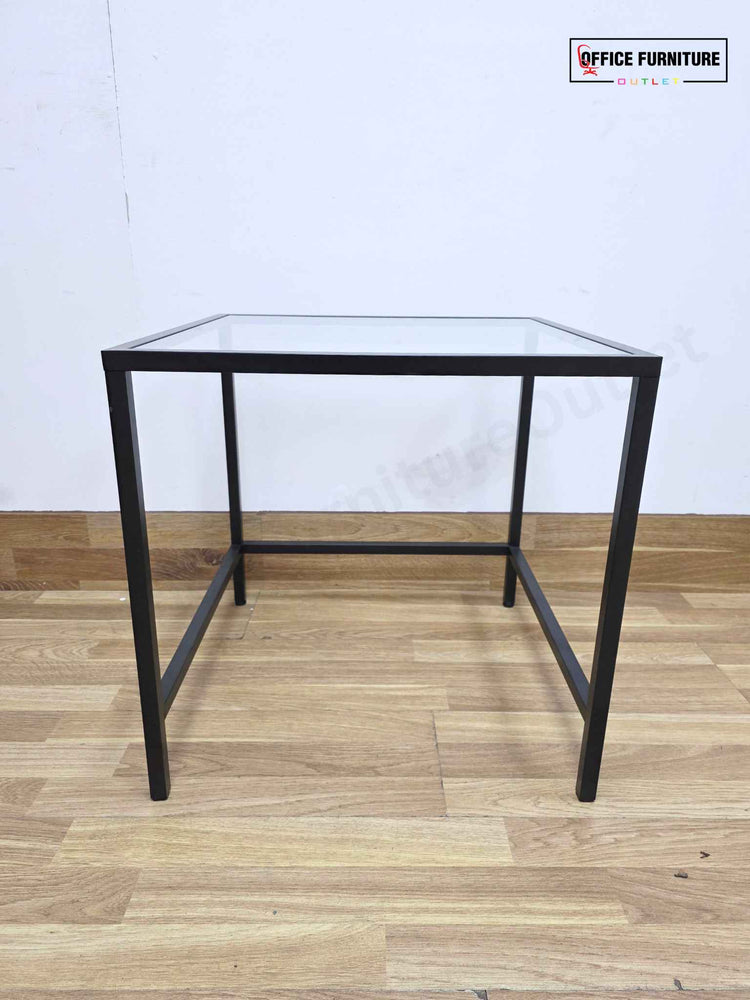Small Glass Coffee Table With Black Metal Frame