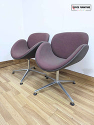 Mauve Reception Chairs - Set of 2