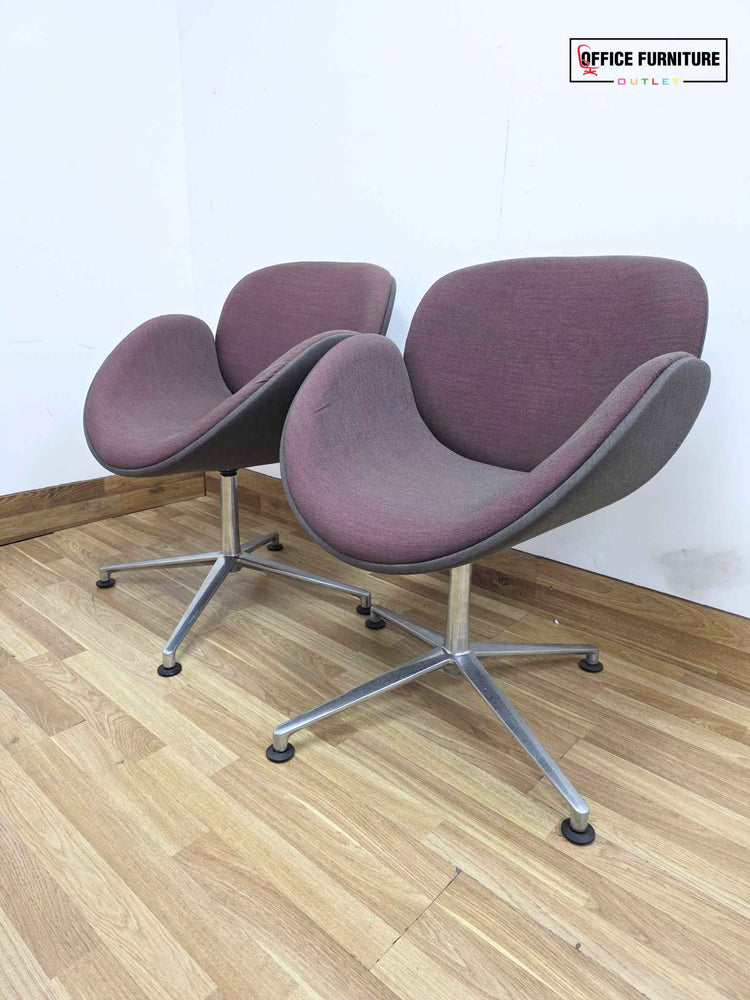 Mauve Reception Chairs - Set of 2