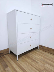 Sleek White Metal Chest of Drawers (ST54)