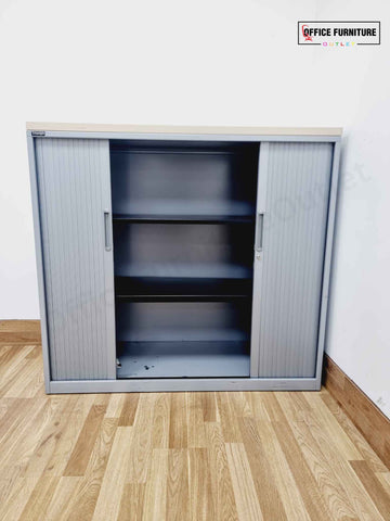 Triumph Mid-Level Tambour Cabinet with Maple Top